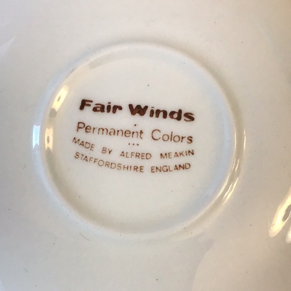 Fair Winds vintage cup and saucer, NYS Seal, Sailors Farewell, vintage , England - Picture 6 of 8